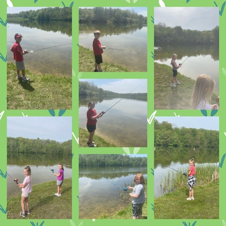 2nd Grade took a field trip to Barkcamp State Park. Students learned about wildlife, bees, recycling, stream bugs and birds. They got to take a hike and go fishing as well. It was a beautiful day to learn about nature! ☀️🦋🌲🐝🐍🍃🌎